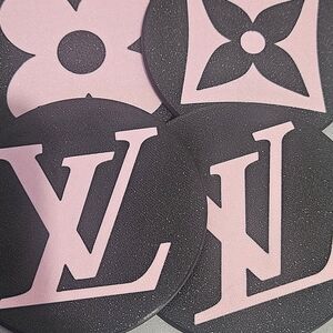 3D Printed Pink and Black Coasters
